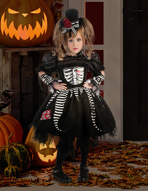 Skeleton Halloween Costumes for Girls