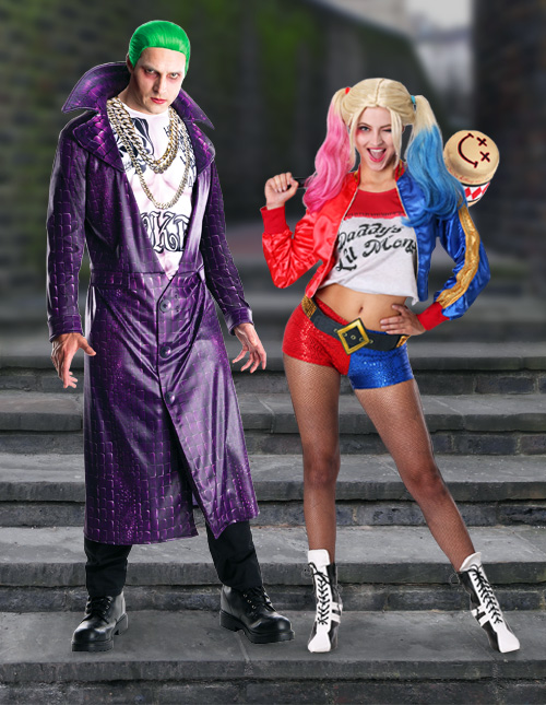 Joker And Harley Quinn Costumes For Adults 0385