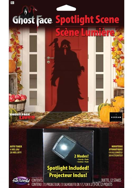 Ghost Face Silhouette with Spotlight