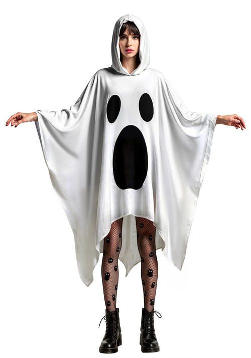 Adult Hooded Ghost Costume Poncho