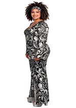 Plus Size Womens Foxy Disco Costume Jumpsuit Alt 2