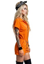 Womens Sexy Orange Prisoner Costume Alt 3
