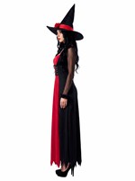 Womens Black and Red Witch Costume Dress Alt 2