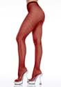 Womens Red Fishnet Costume Pantyhose Tights
