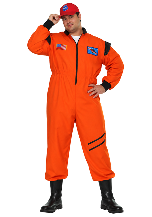 Plus Size Shuttle Hero Orange Outfit Costume