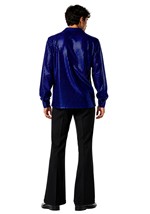Men's Disco Inferno Blue Costume Alt 2