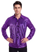 Mens Disco Inferno Purple Costume Alt 1