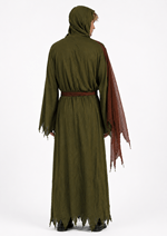 Mens Olive Hooded Spooky Robe Alt 2