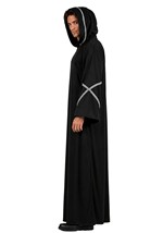 Men Black Hooded Robe Alt 2