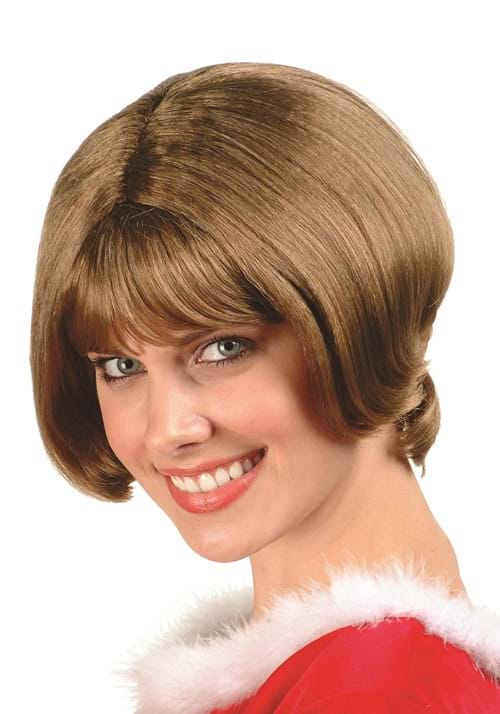 Womens Brown 60s Fashion Costume Wig