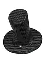 8 Inch Black Sequin Disco Hat Accessory