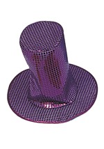 Adult Purple Sequin Disco Accessory Hat