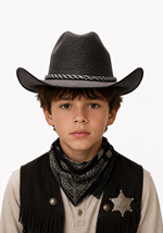 Kids Gray Western Cowboy Felt Hat