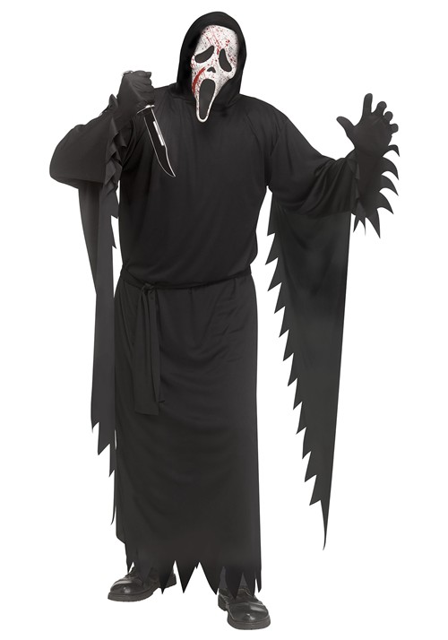Mens Splatter Ghost Face Costume