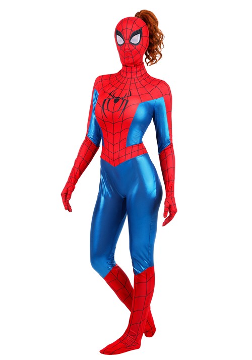 Womens SpiderMan Zentai Suit Costume