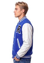 Mens Blue Letterman Jacket Costume Alt 2