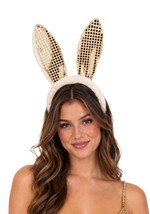 Plush Bunny Ears with Sequins