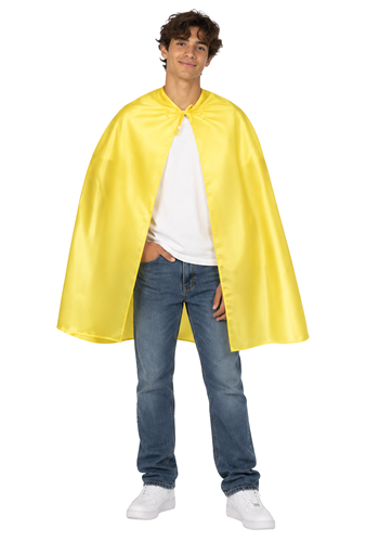 Adult Yellow Superhero Costume Cape