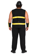 Mens Plus Size Fire Fighter Costume Alt 1