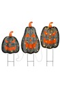 Light Up Black Pumpkin 3 Piece Decoration Set