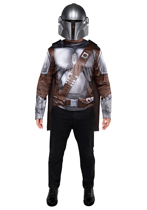 Mens Star Wars Mandalorian Costume Top Mask