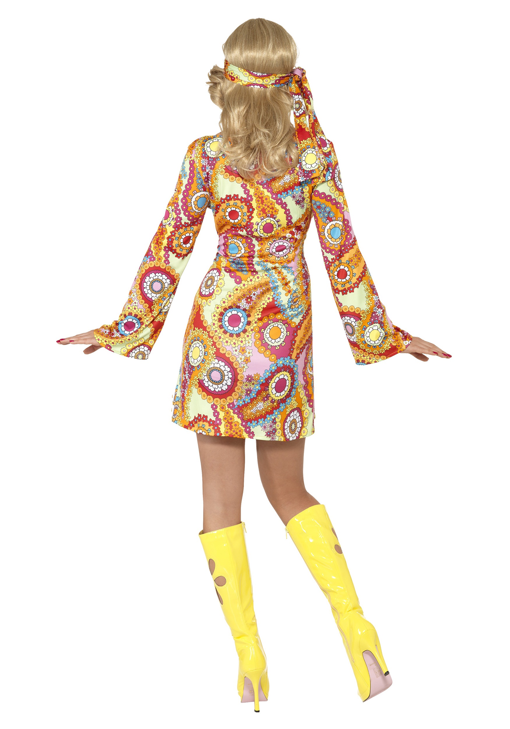 Women's Sexy Paisley 1960s Hippie Fancy Dress Costume , Hippie Fancy Dress Costume