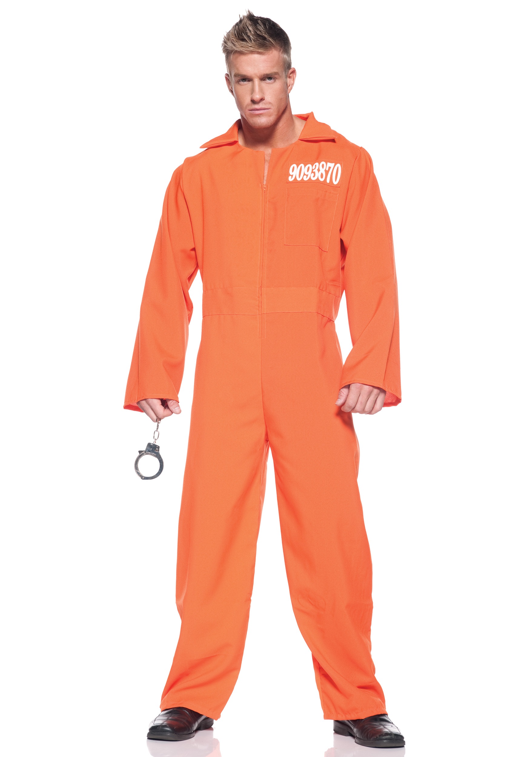 Plus Size Prison Jumpsuit Fancy Dress Costume For Adults