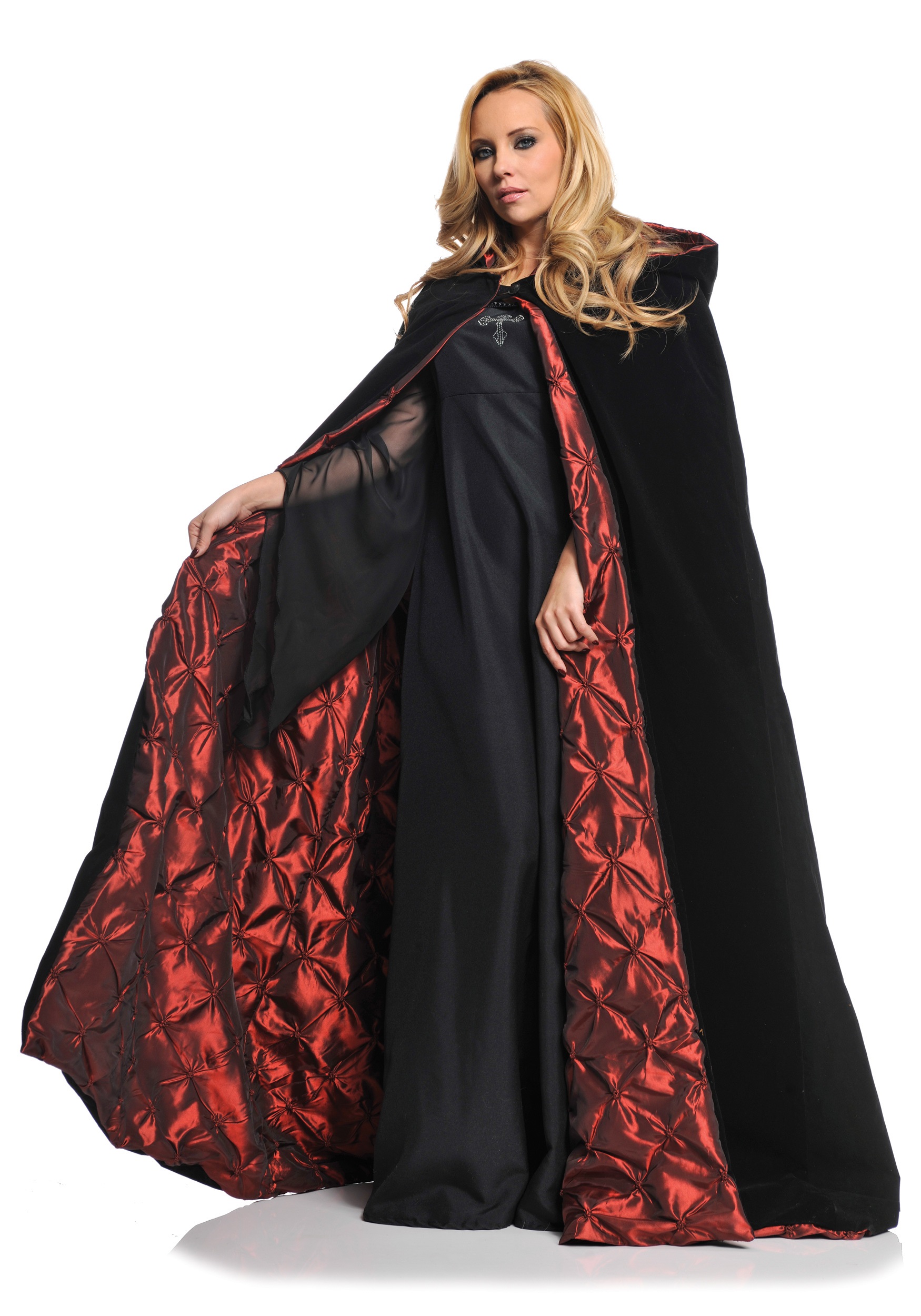 Womens Halloween Cosplay Costume Deluxe Full Set with Cape 