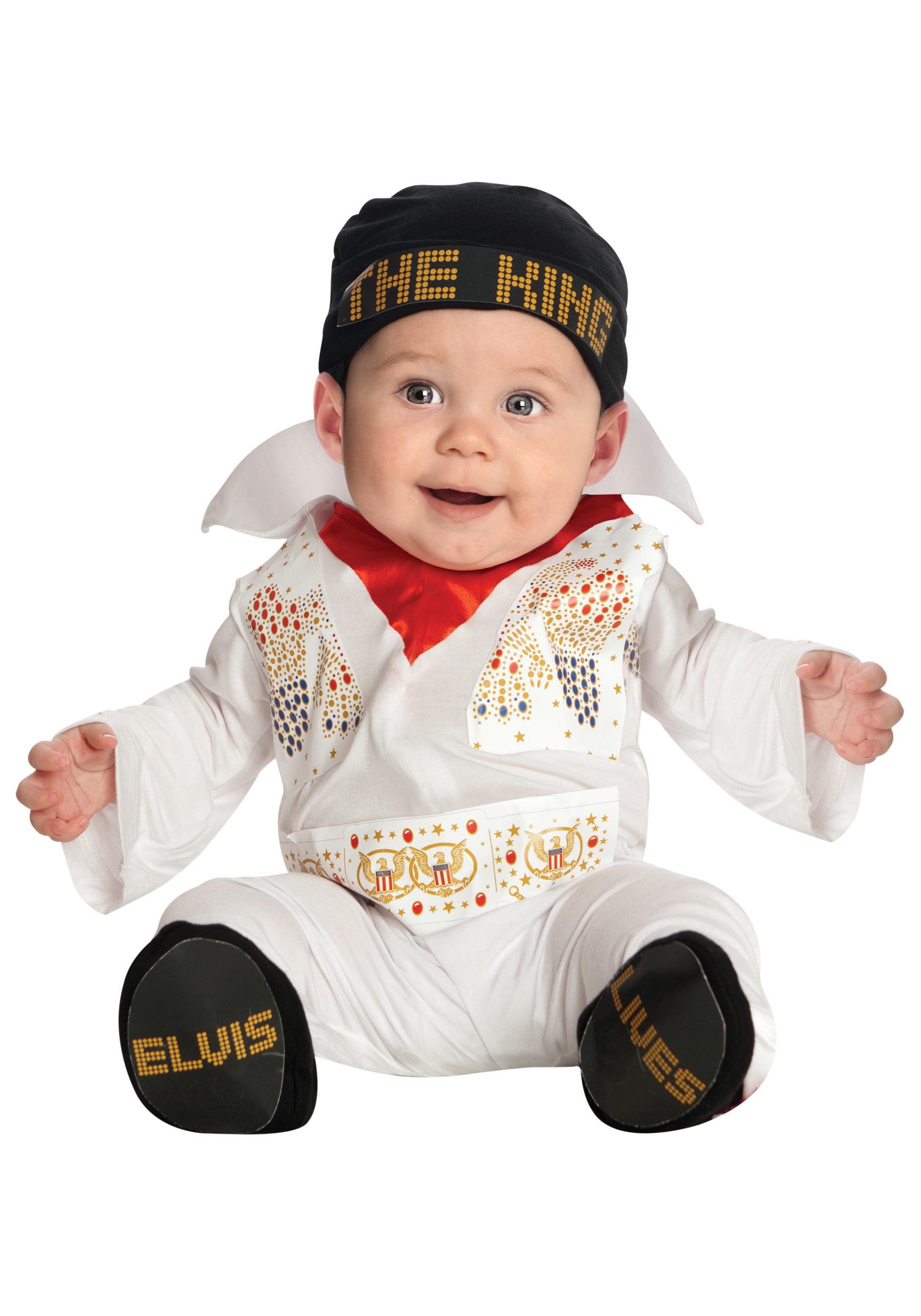 Baby Elvis Onesie Fancy Dress Costume , HalloweenFancy Dress Costumes.co.uk
