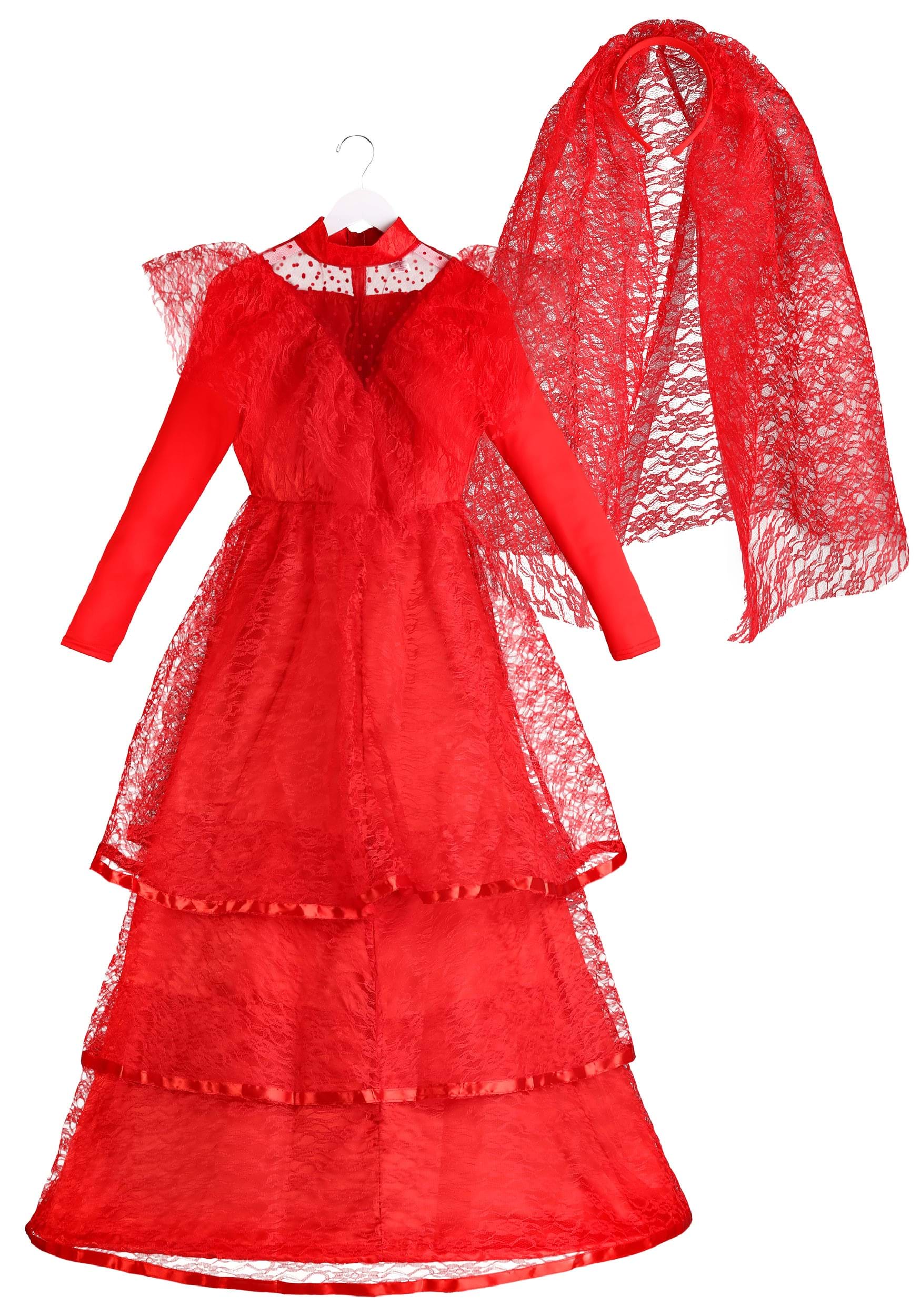 Red Gothic Wedding Dress Fancy Dress Costume