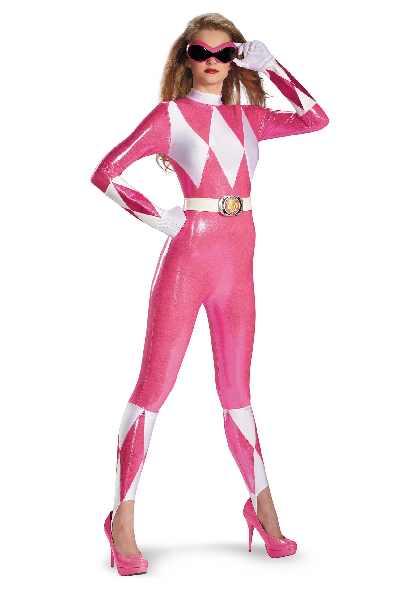 Pink Ranger Sassy Bodysuit Fancy Dress Costume