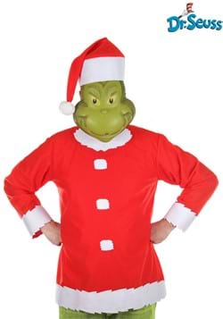Adult Grinch Costume Top Hat and Half Mask