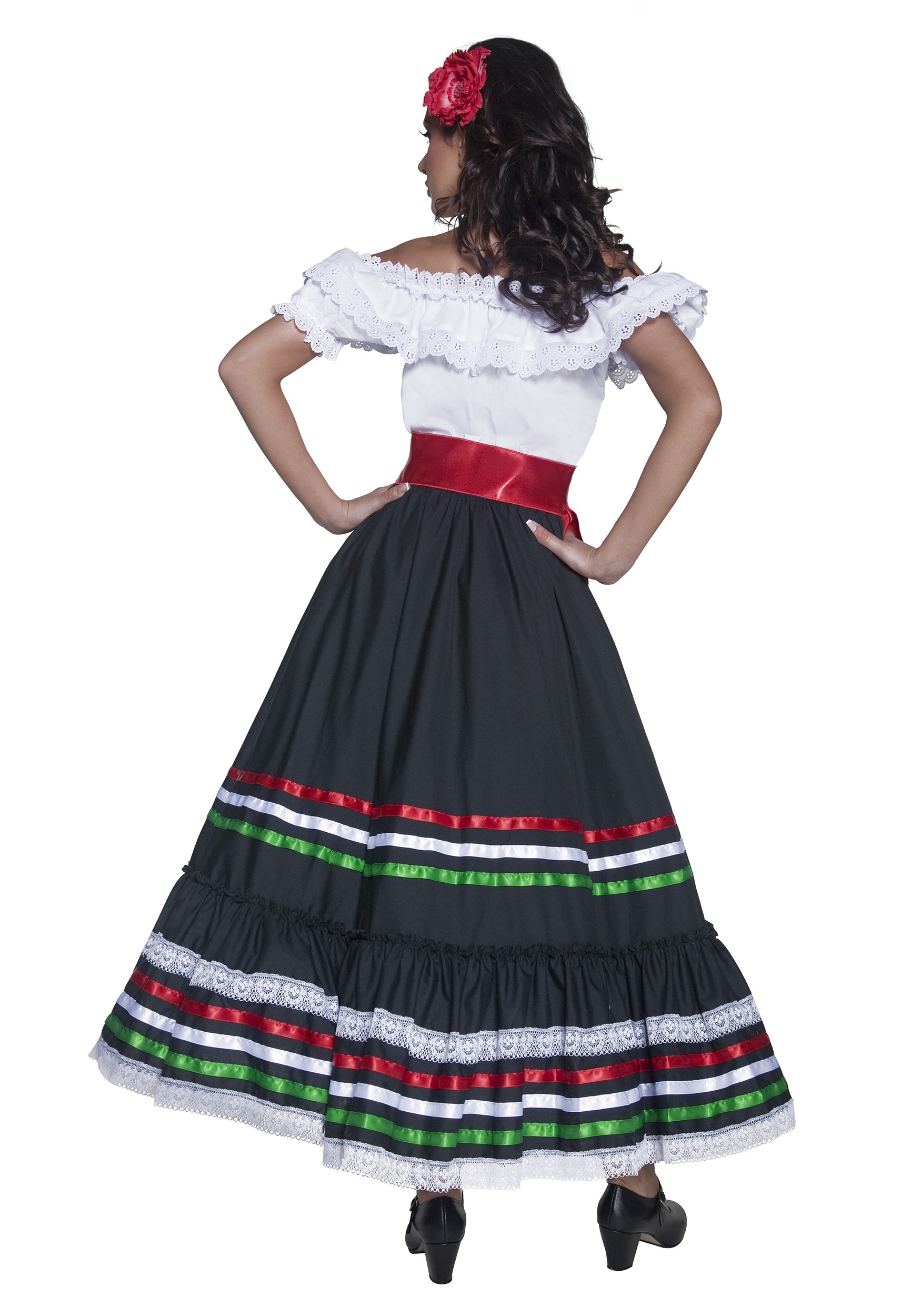Authentic Western Senorita Fancy Dress Costume , Spanish Fancy Dress Costumes For Women