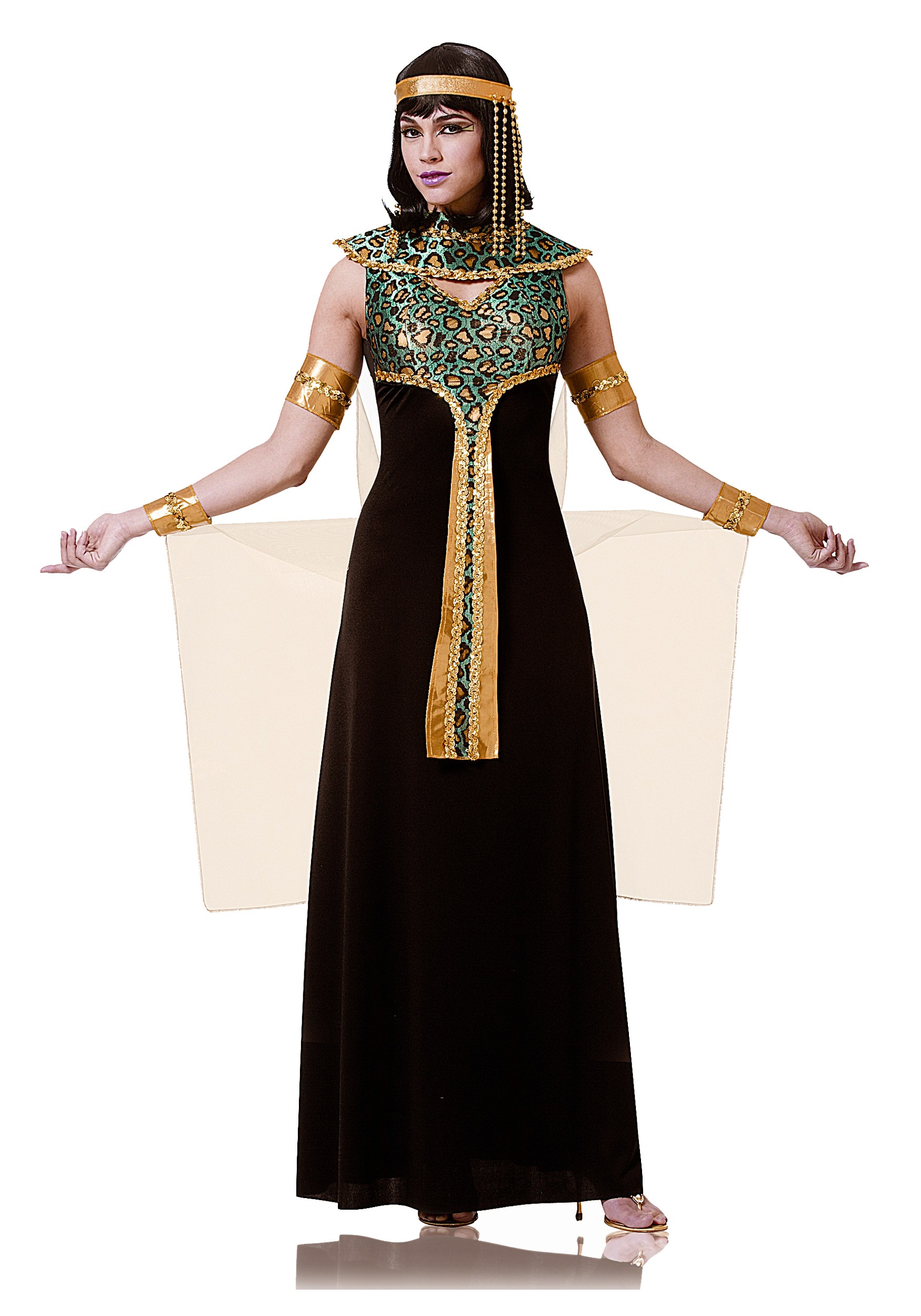 Adult Black And Teal Cleopatra Costume