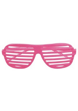 Neon Pink Shutter Shades 80's Glasses