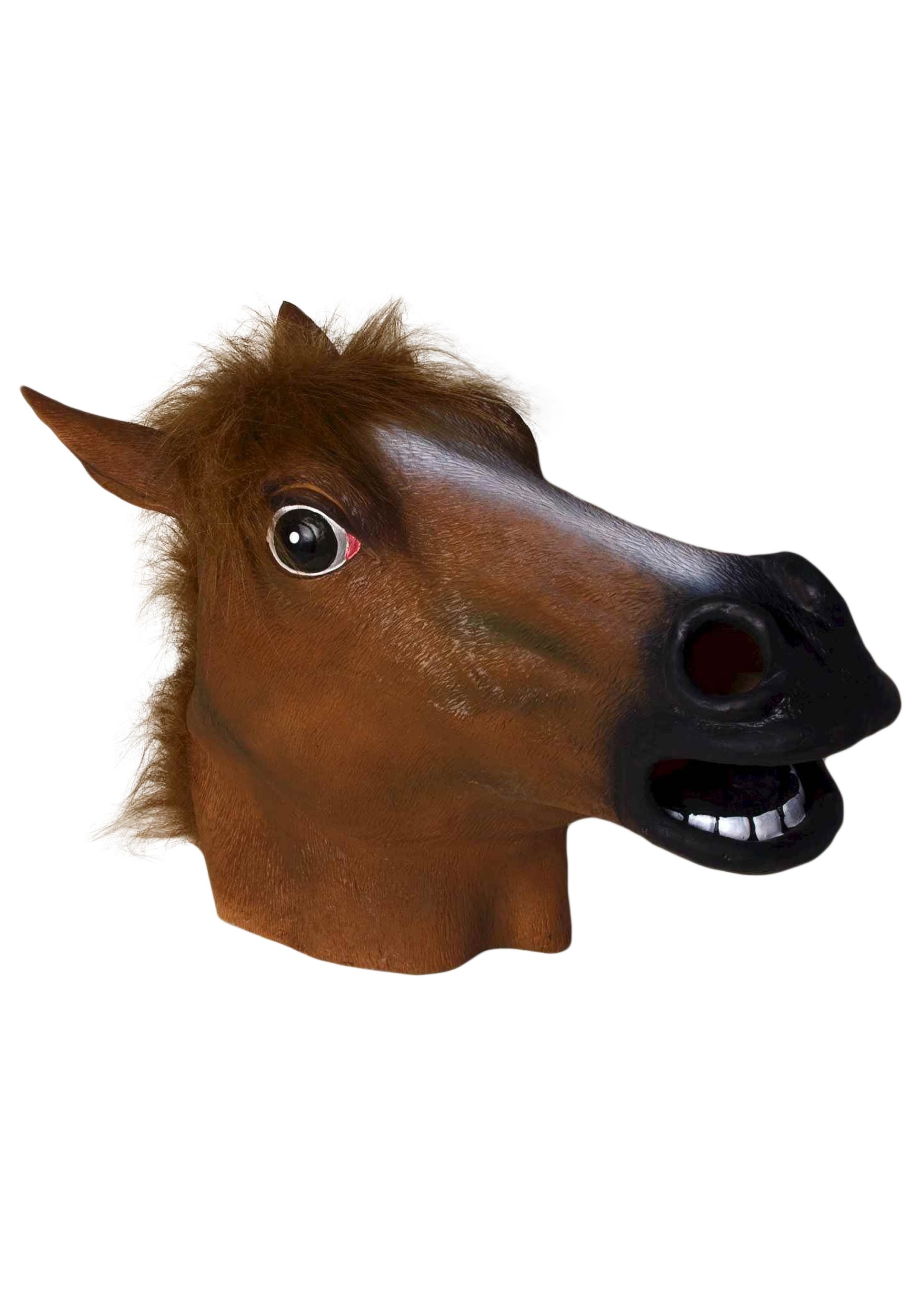 New Funny Latex Animal Adult Costume Horse Head Mask Fancy Dress Stag Hen UK 