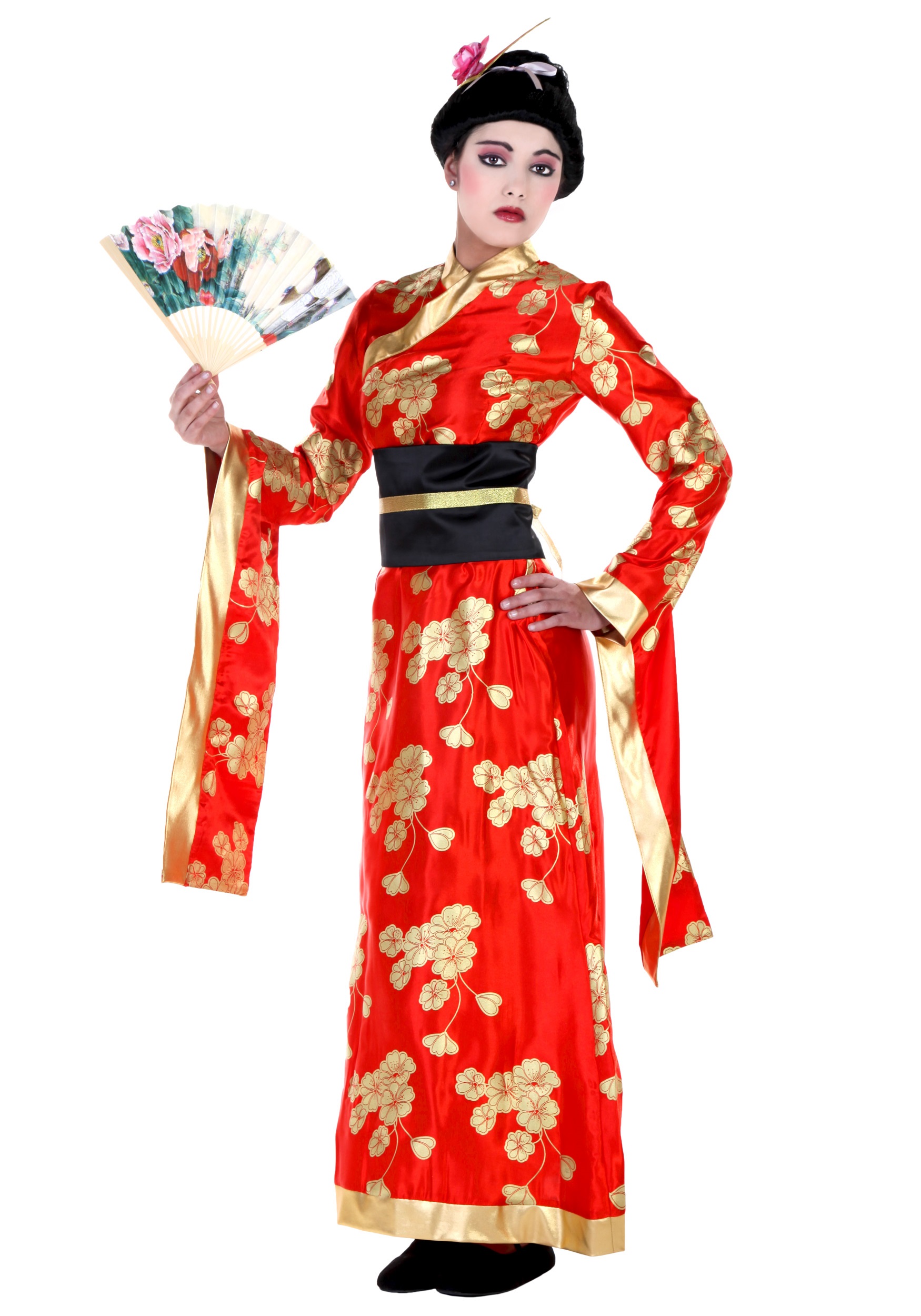 Photos - Fancy Dress Fancy FUN Costumes Adult Kimono  Dress Costume Red 