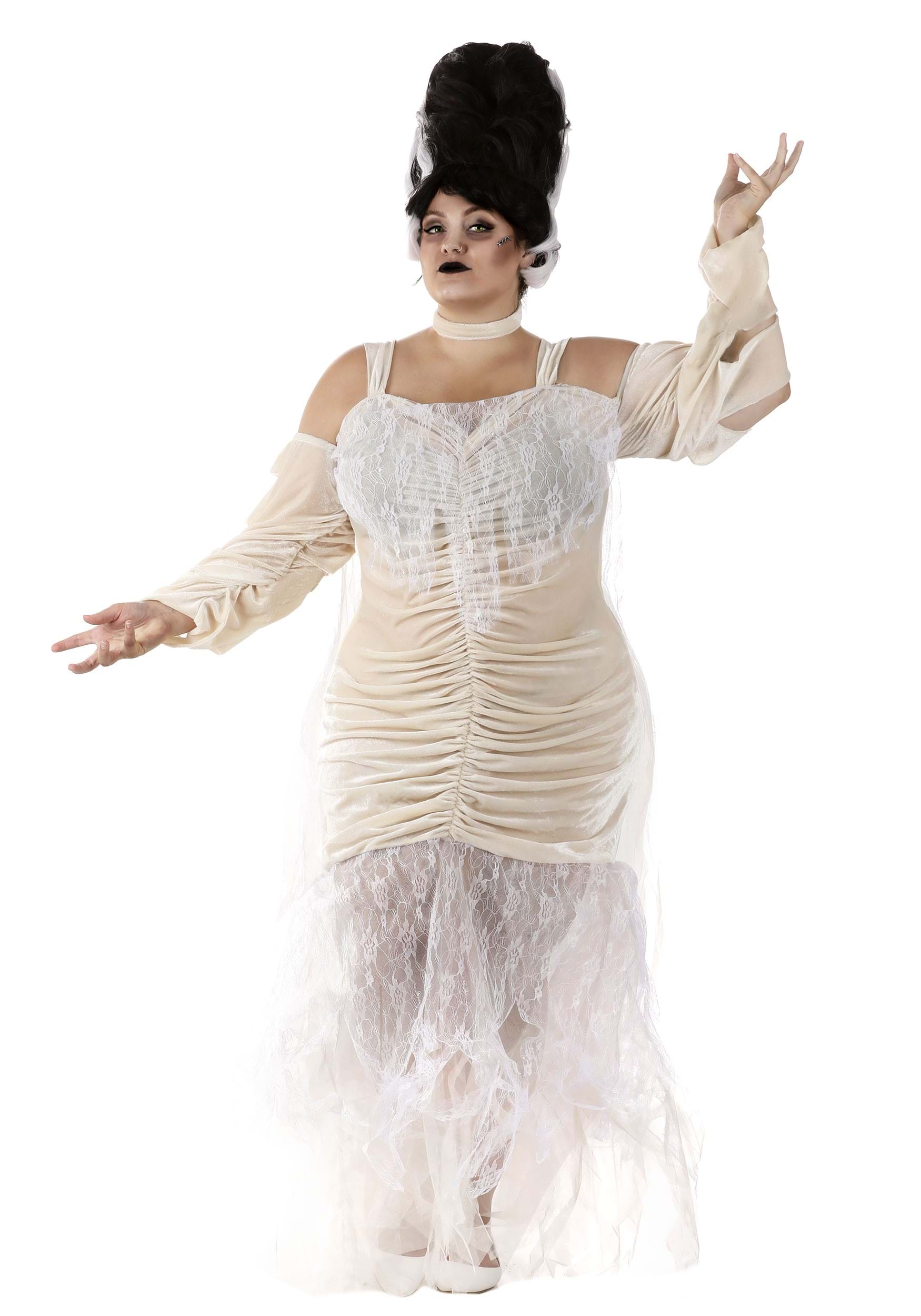 Plus Size Bride Of Frankenstein Women's Fancy Dress Costume