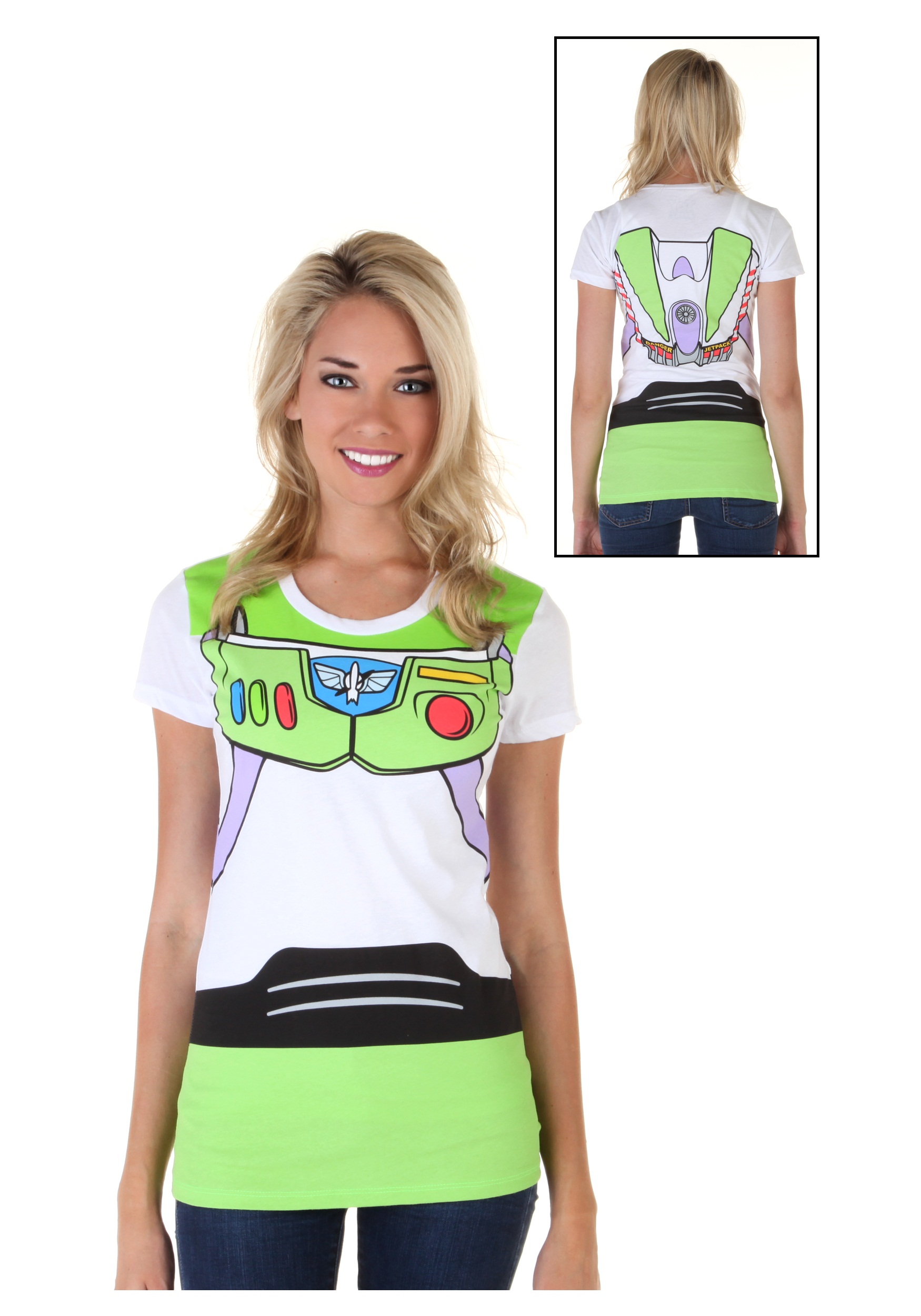 Womens Toy Story Buzz Lightyear Costume T Shirt