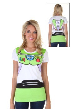 Womens Toy Story Buzz Lightyear Costume T-Shirt Front