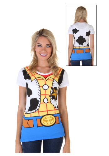 Womens Toy Story I Am Woody Costume T-Shirt Front