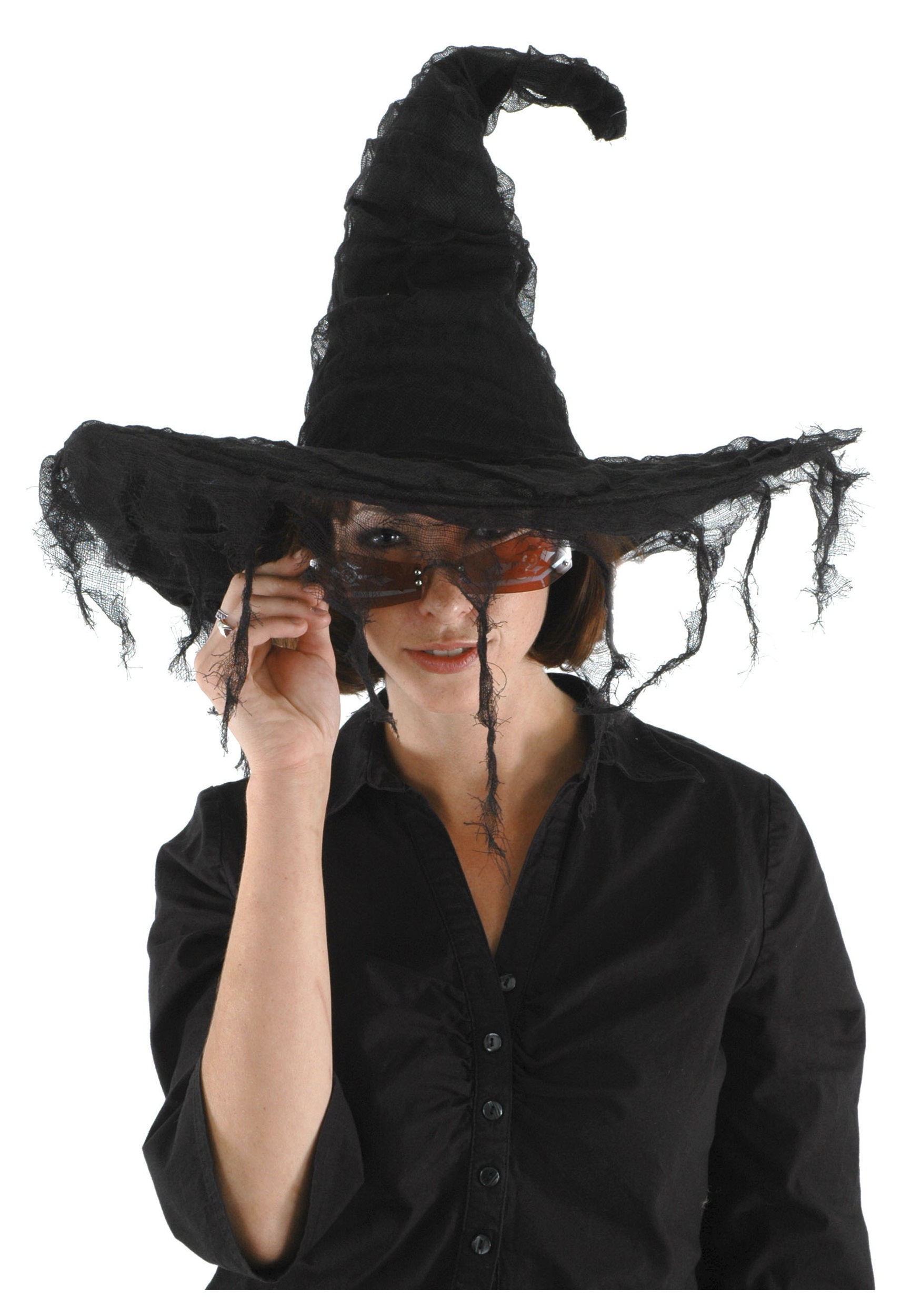 Black Grunge Witch Fancy Dress Fancy Dress Costume Hat