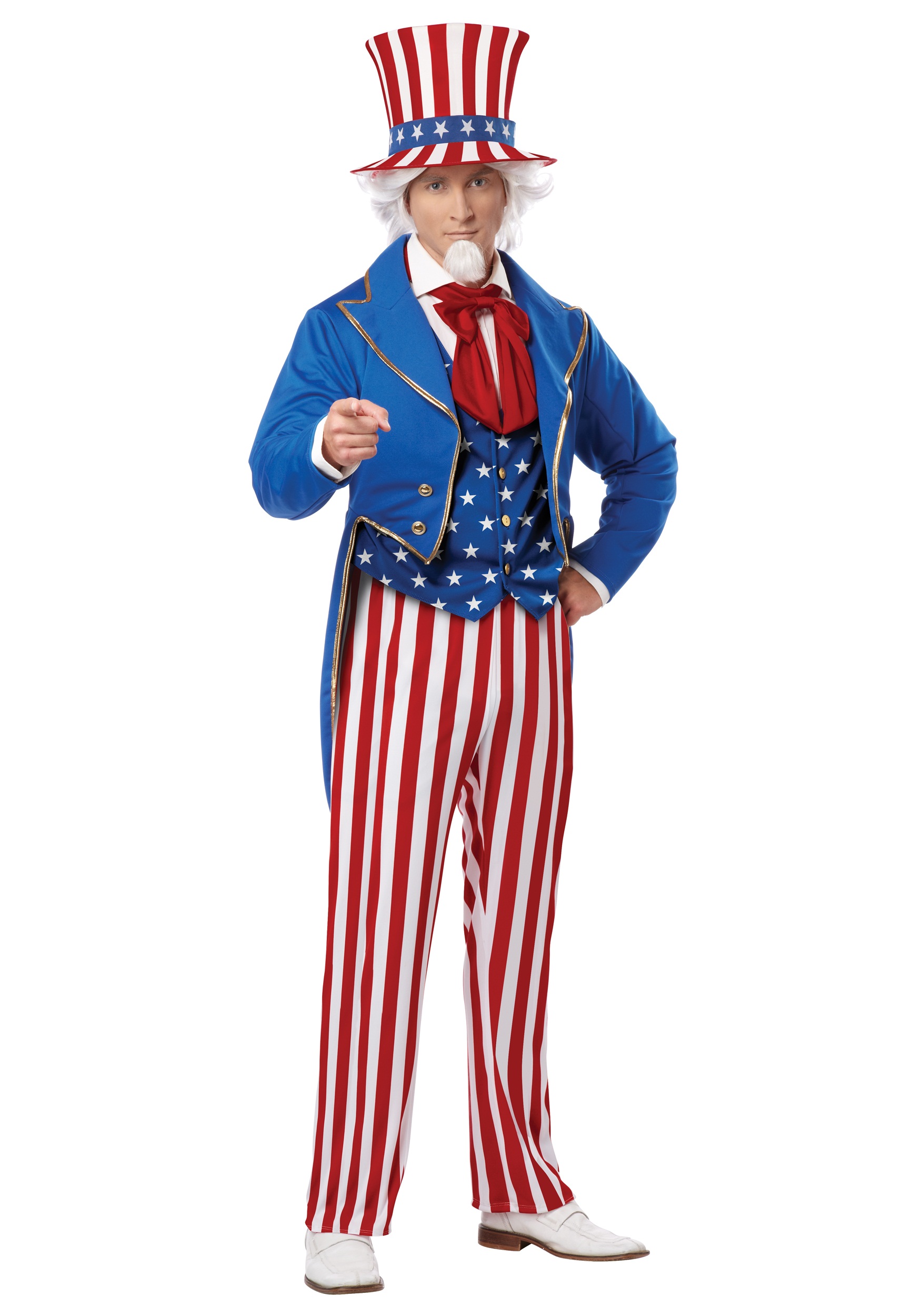 Deluxe Uncle Sam Men's Fancy Dress Costume