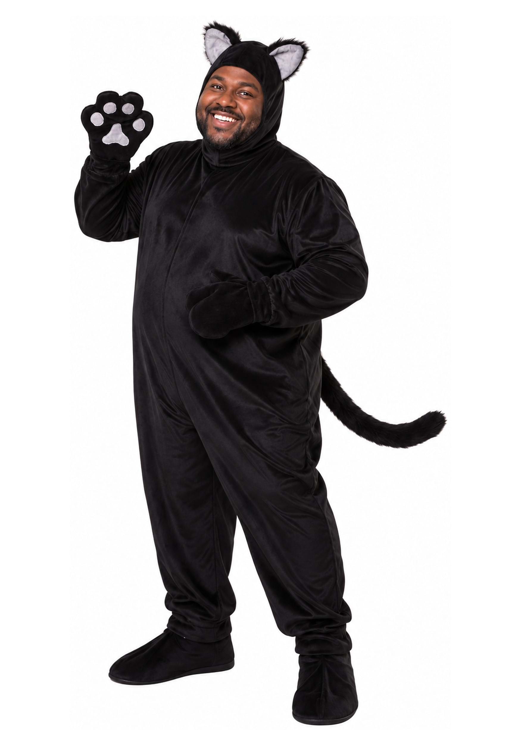 Plus Size Black Cat Fancy Dress Costume for Adults
