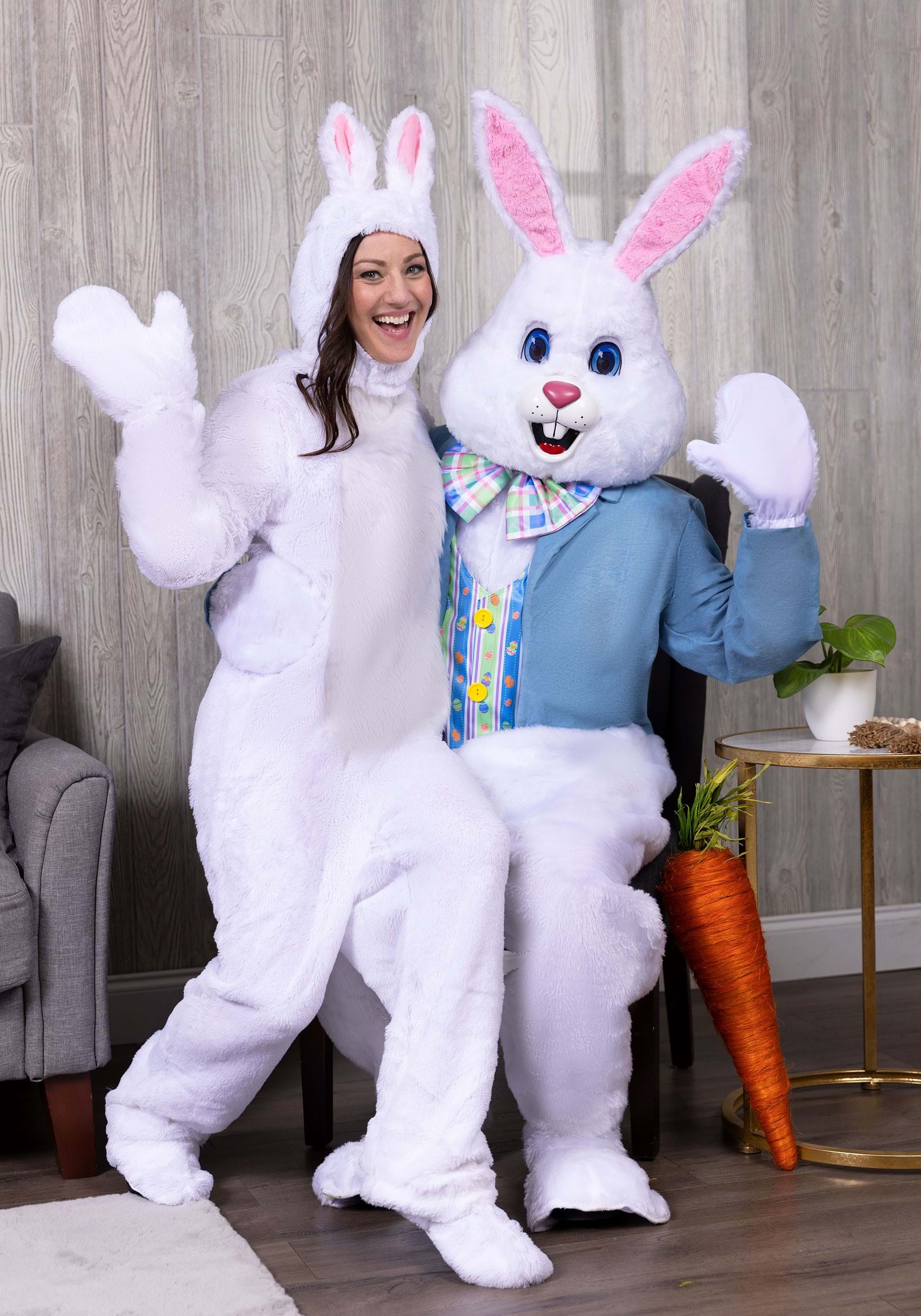 Adult White Bunny Fancy Dress Costume