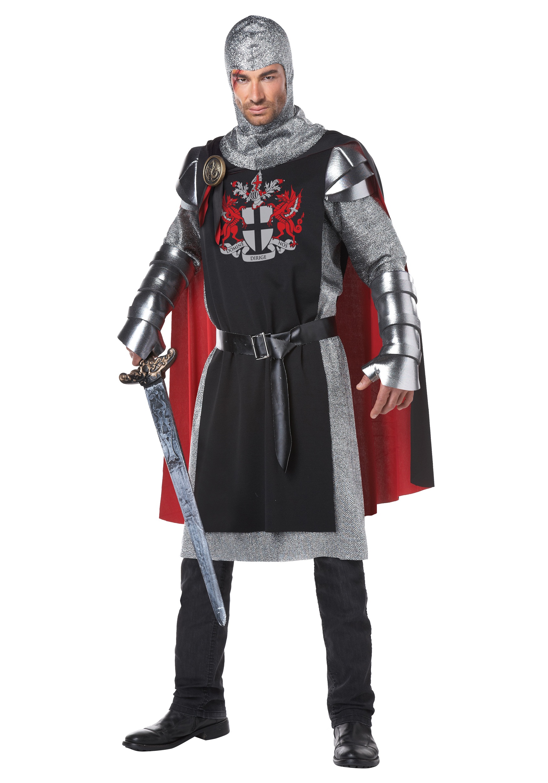 Men's Medieval Knight Fancy Dress Costume