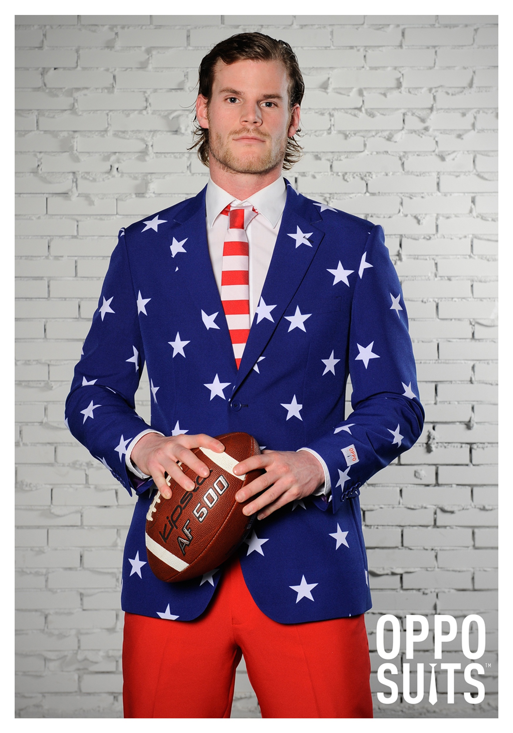 Men's OppoSuits Stars And Stripes Fancy Dress Costume Suit