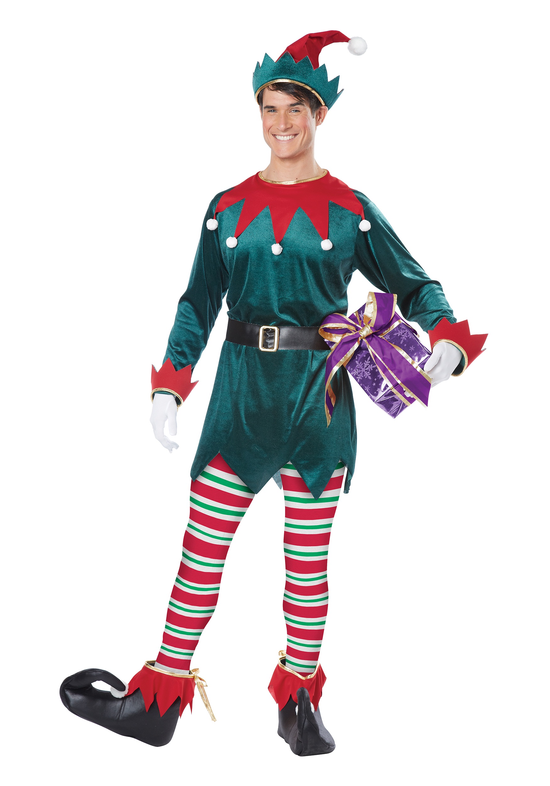 Photos - Fancy Dress California Costume Collection Adult Christmas Elf  Costume Gree 