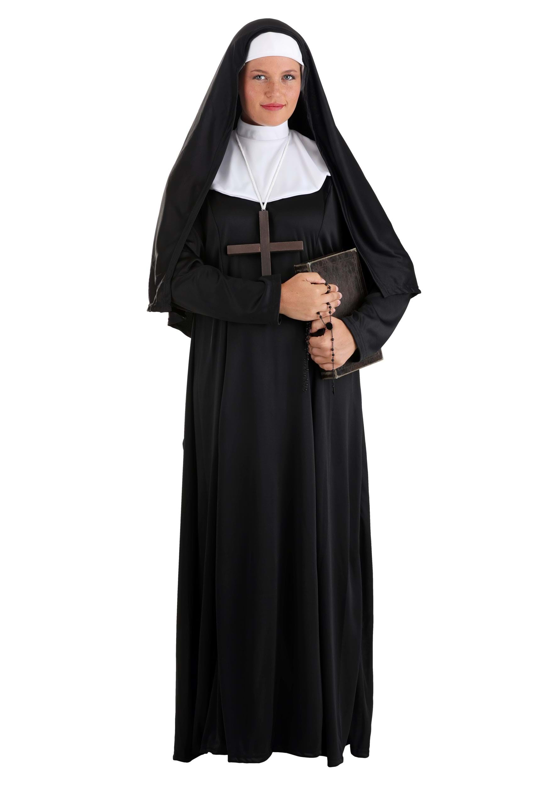 Traditional Adult Nun Fancy Dress Costume