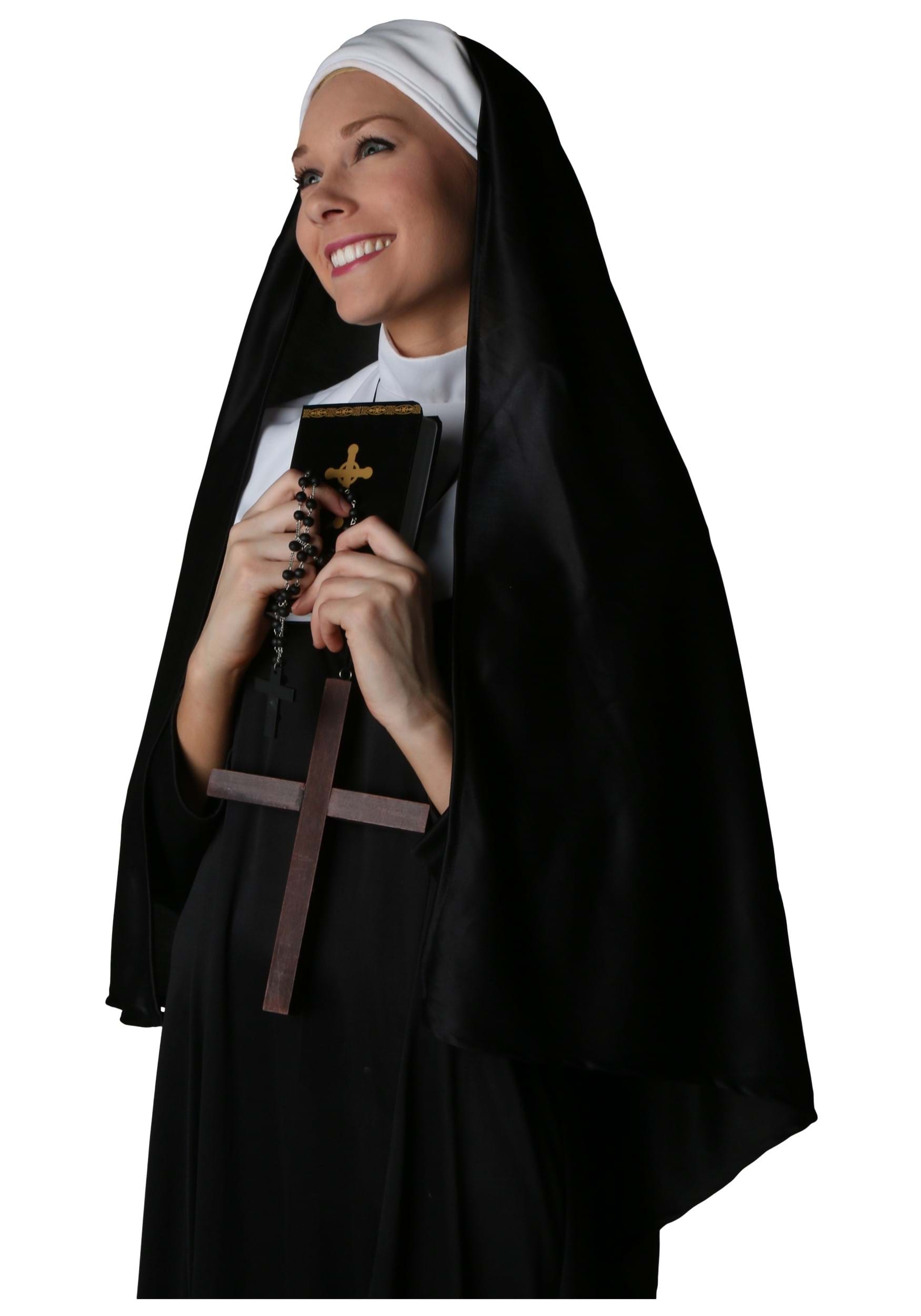 Traditional Adult Nun Fancy Dress Costume
